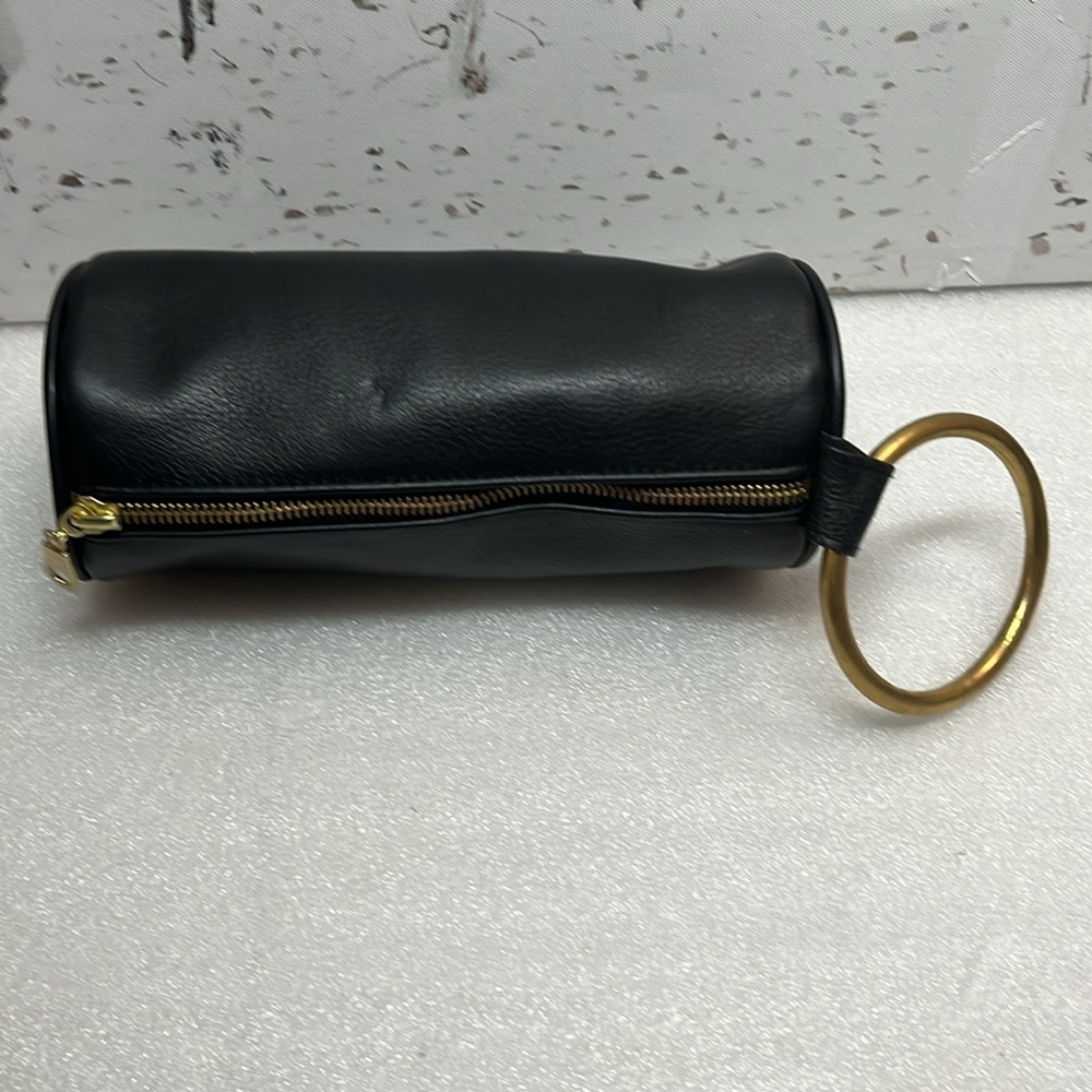JJ Winters Black Leather Clutch
